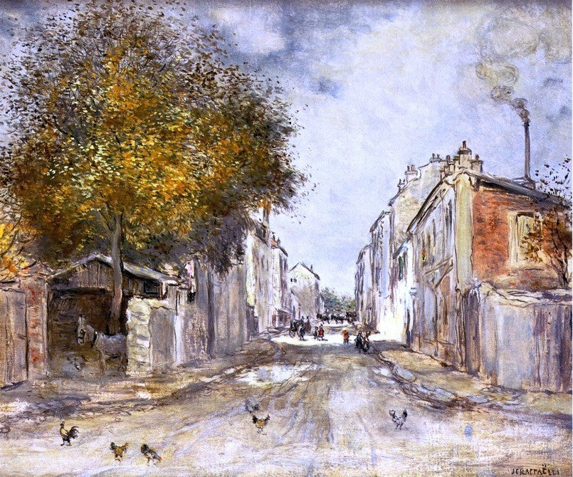 Jean-Francois Raffaelli The Village in Spring Wall Decal