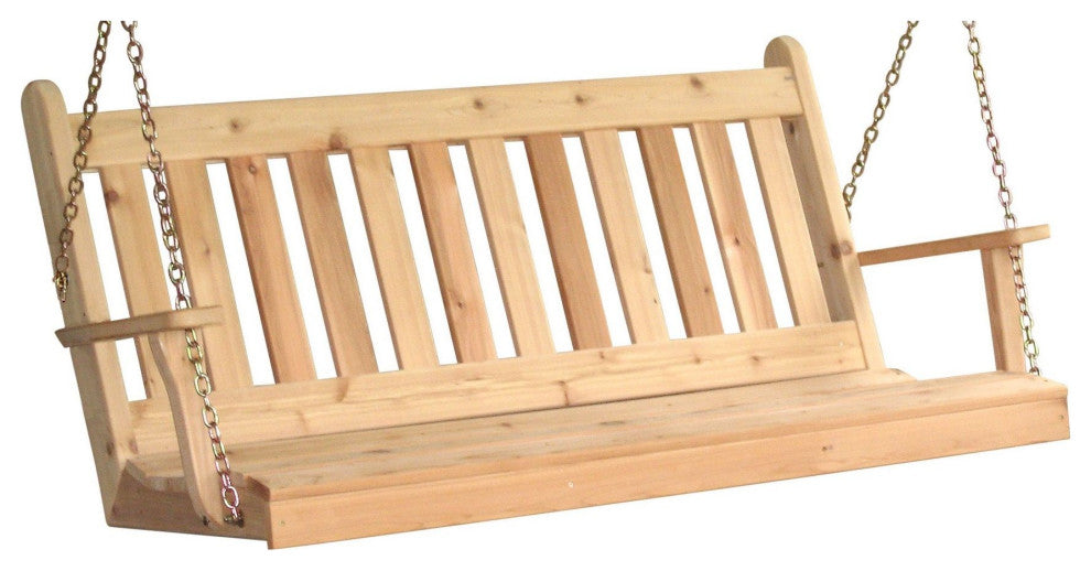 Pine Traditional English Swing, Unfinished, 6 Foot