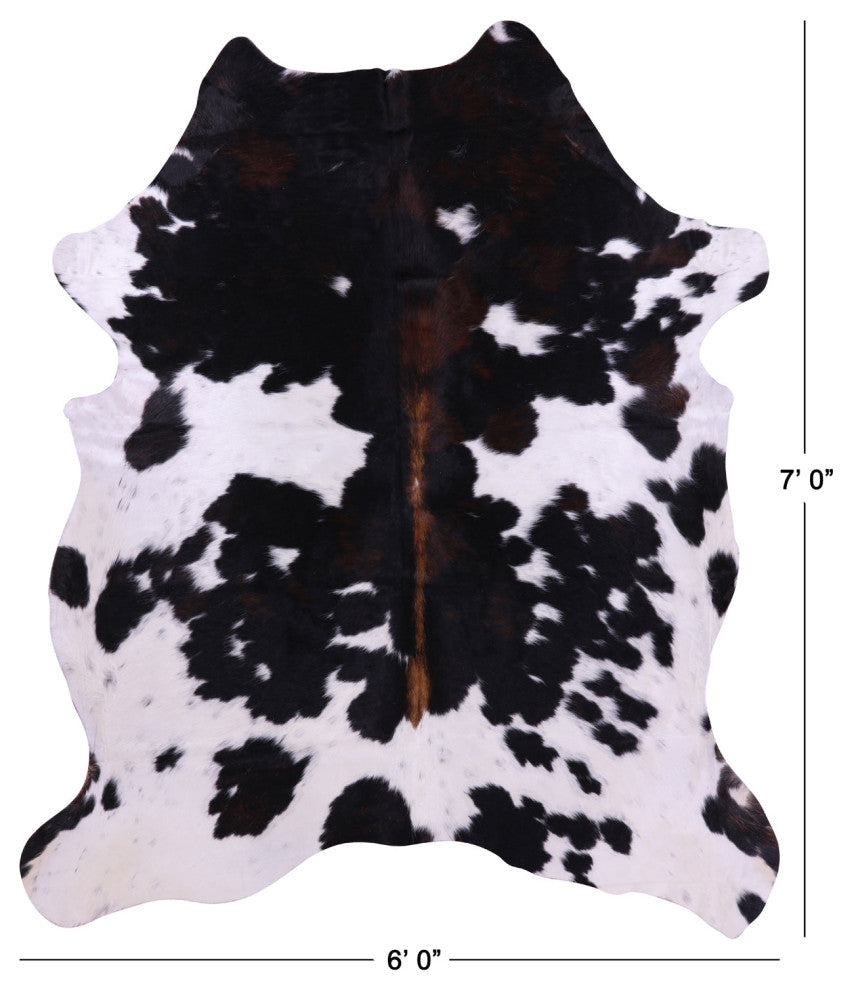 7' 0" X 6' 0" Natural Cowhide Rug C1837