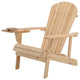 Earth Collection Adirondack Chair With phone and cup holder, Natural, One Adiron