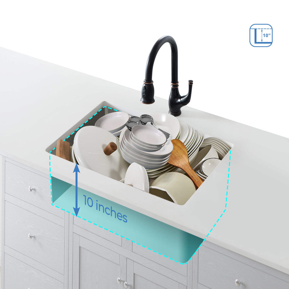 KIBI Handcrafted Undermount Single Bowl 16 gauge Stainless Steel Kitchen Sink, 2