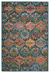 Safavieh Madison Mad144A Rug, Blue/Orange, 5'1"x7'6"