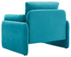 Armchair Accent Chair, Velvet, Blue, Modern, Living Lounge Hotel Hospitality