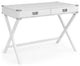 TATEUS Computer Desk with Storage, Solid Wood Desk with Drawers, White
