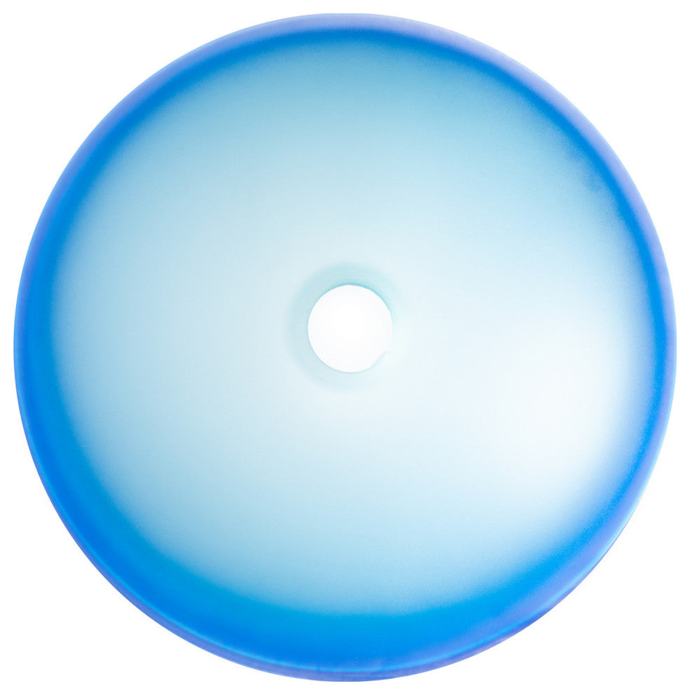 Eden Bath EB_GS70 Blue Cloud Frosted Round Glass Vessel Sink