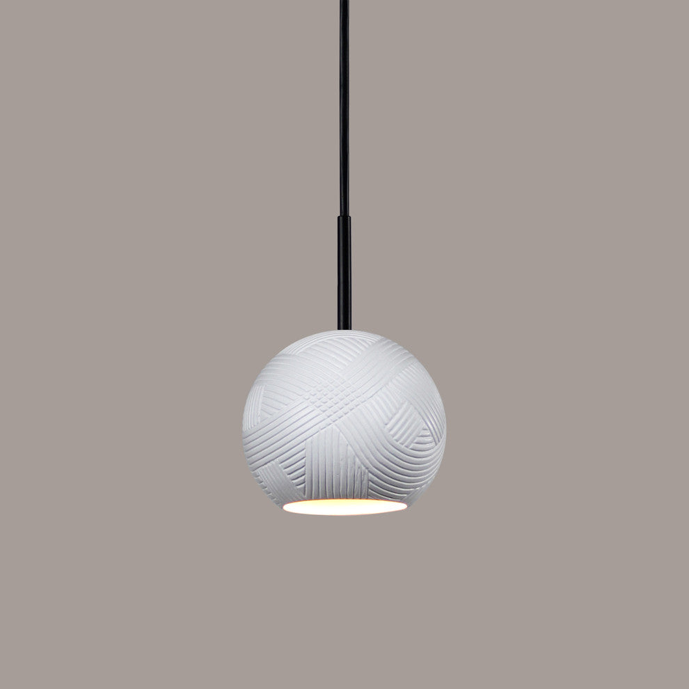Twine Mini Pendant, Satin White