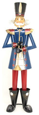 Iron Christmas Blue Nutcracker Harold Holding Trumpet