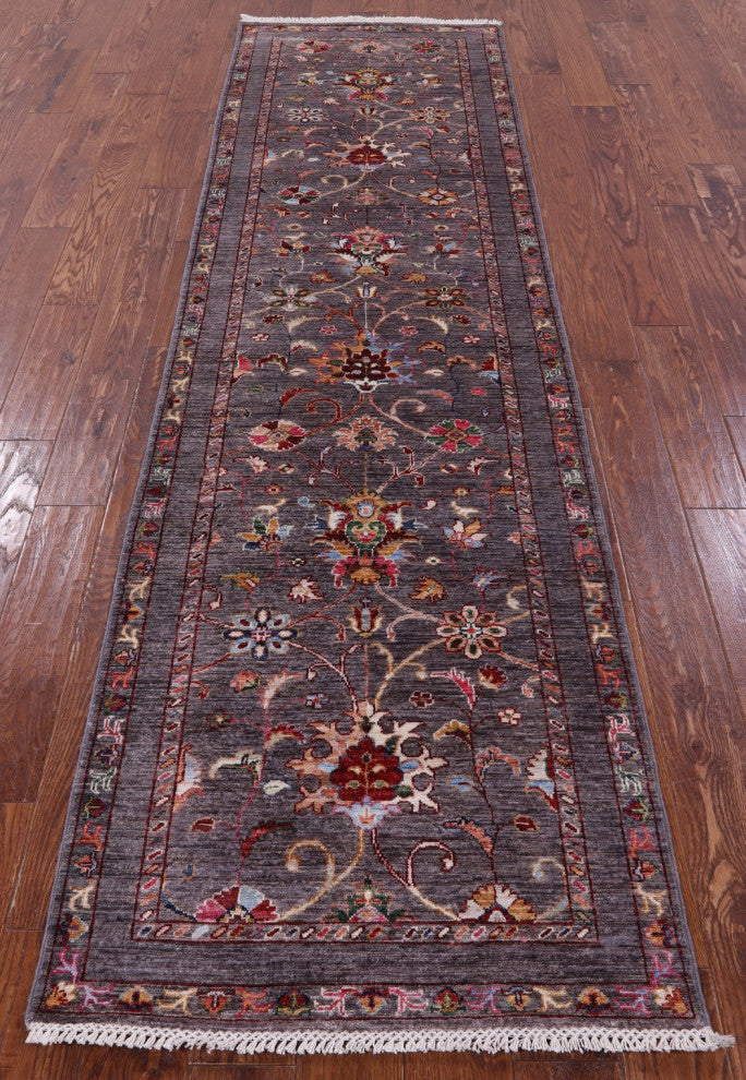Runner Persian Tabriz Handmade Wool Rug 2' 8" X 9' 9" - Q12795