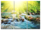 "Water Cascade Under Shiny Sun" Beach Metal Wall Art, 3 Panels, 36"x28"