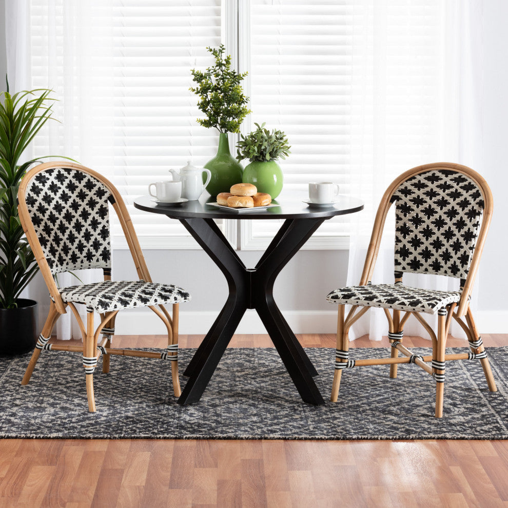 Gia Weaving Natural Rattan 2-Piece  Bistro Chair Set
