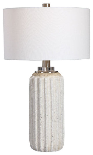 Uttermost Azariah White Crackle Table Lamp