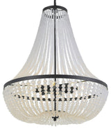 Crystorama Lighting Group 609 Rylee 8 Light 25"W Beaded Empire - Matte Black
