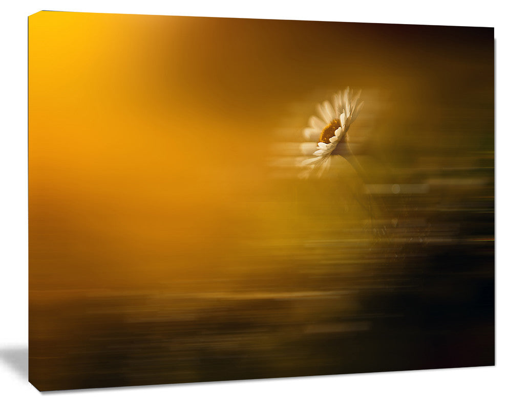 Motion Blurred Wild Flower Impression, Large Floral Canvas Art Print, 20"x12"
