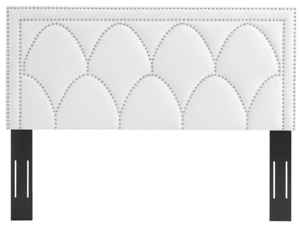 Greta Performance Velvet King/California King Headboard, White