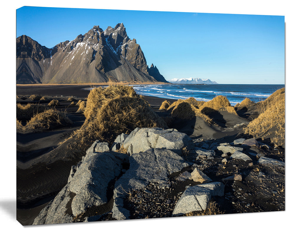 Rocky Stokksness Iceland, Landscape Canvas Art Print, 20"x12"