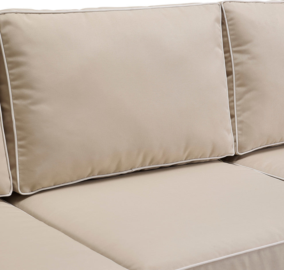 Bradenton Sofa With Navy Cushions, Cushions: Sand