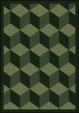 Kaleidoscope Rug, Highrise, 7'8"x10'9", Emerald