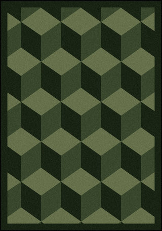 Kaleidoscope Rug, Highrise, 7'8"x10'9", Emerald