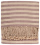 Striped Bamboo Viscose Throw, Plum