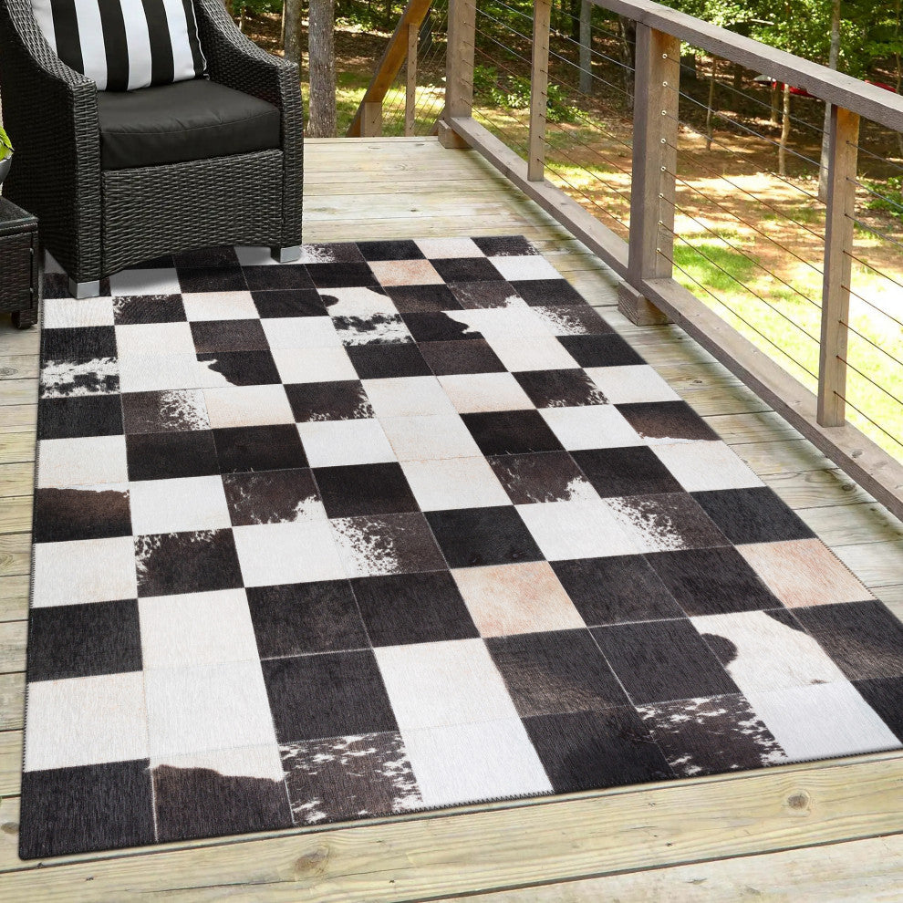 Indoor/Outdoor Stetson SS10 Midnight Machine Washable 3' x 5' Rug