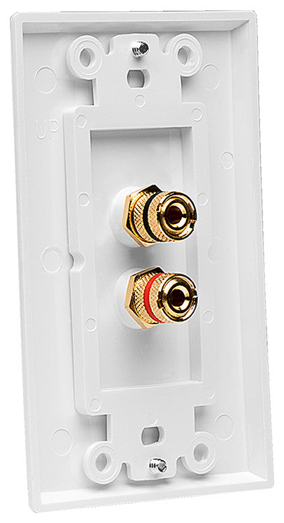 Single Speaker Terminal Decora Binding Post Wall Plate