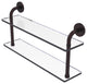 Remi 22" Two Tiered Glass Shelf, Antique Bronze