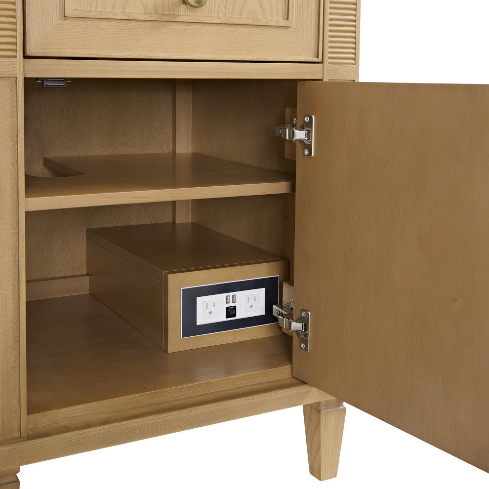 Lorelai 60" Double Vanity, Light Natural Oak