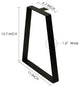 WELLAND Tall Trapezoid Metal Table Legs for Furniture, 16"