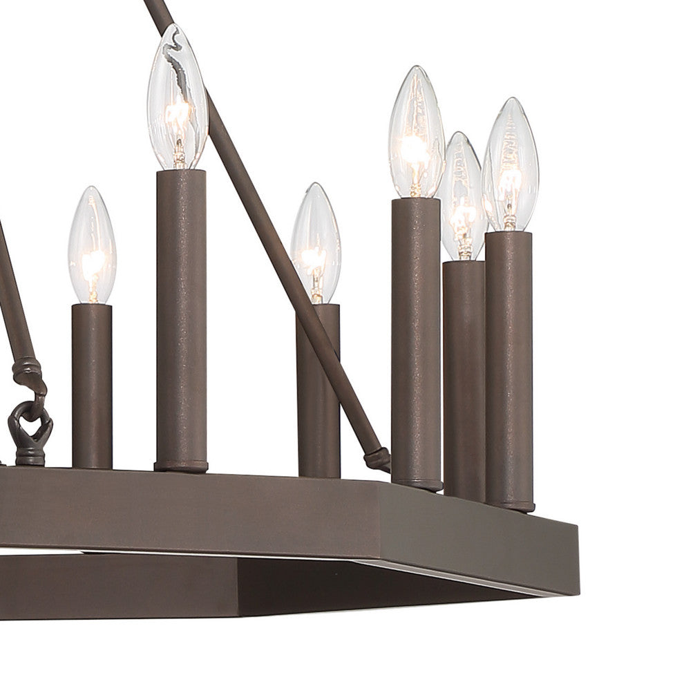 16-Light Octagonal Chandelier, Oil Rubbed Bronze