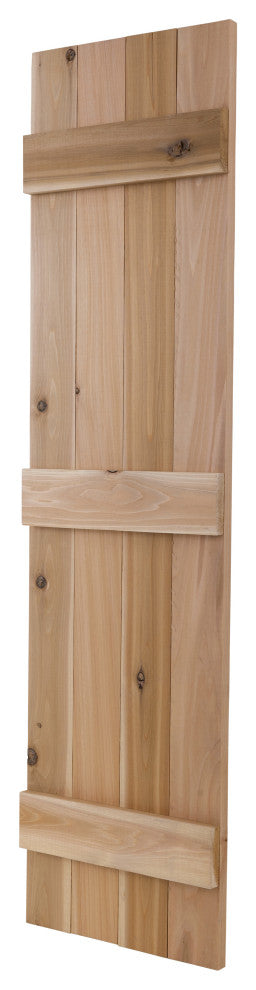 Traditional Board and Batten Exterior Shutters Pair, Dirty Blonde, 66"