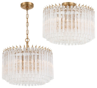 Crystorama Lighting Group LOF-5005_CEILING Lofton 5 Light 18"W - Aged Brass