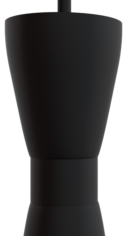 Zola Flat Matte Black 1 Light Pendant