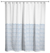 Doodle Waves 71x74 Shower Curtain
