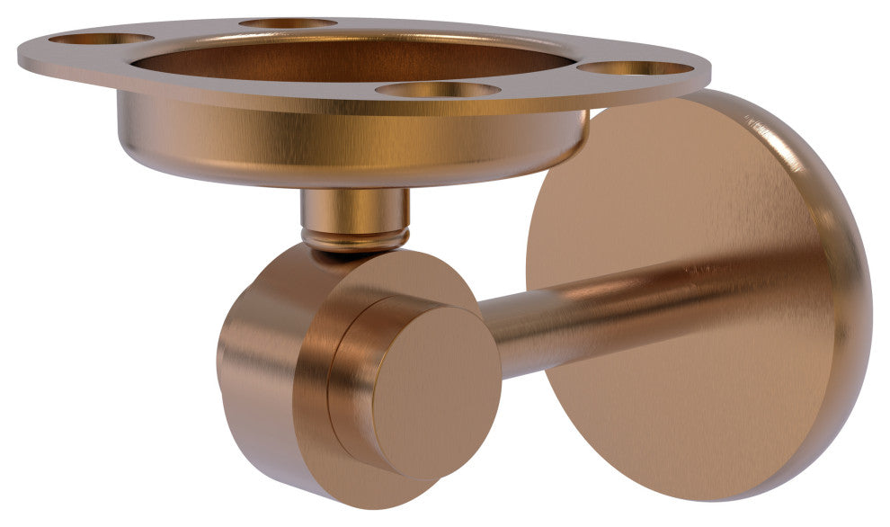 Satellite Orbit Two Toothbrush Holder, Brushed Bronze