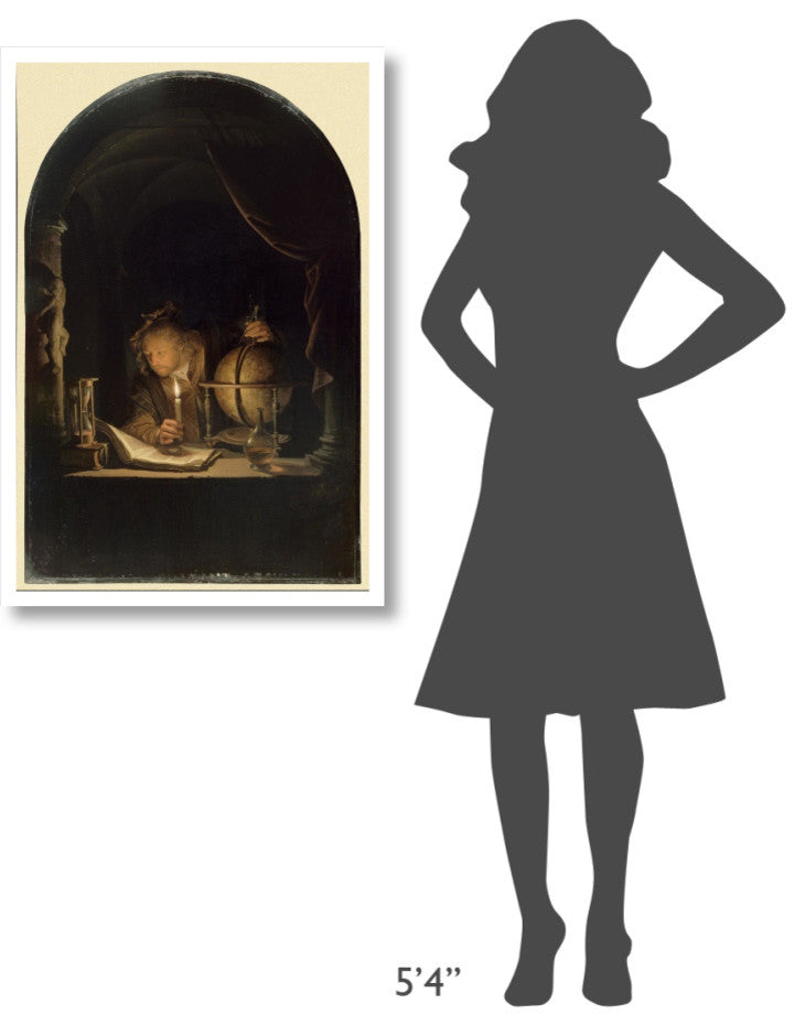 "Astronomer by Candlelight, late 1650s" Paper Print by Gerrit Dou, 26"x38"