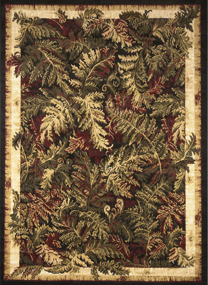 Home Dynamix Optimum Kawan Area Rug 7'8"x10'4", Floral Black