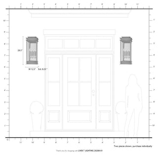 Princeton 3 Light Antique Brass Outdoor Extra Large Wall Lantern