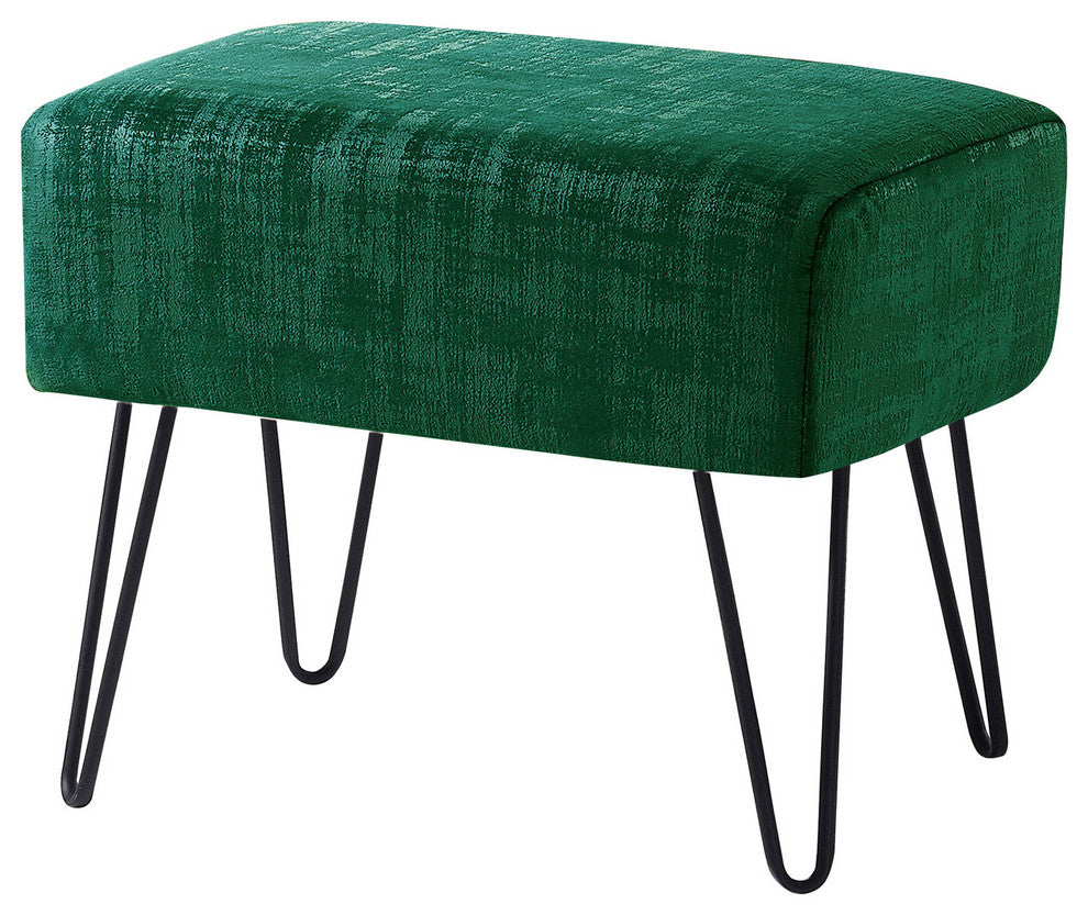 Textured Velvet Ottoman, Eden