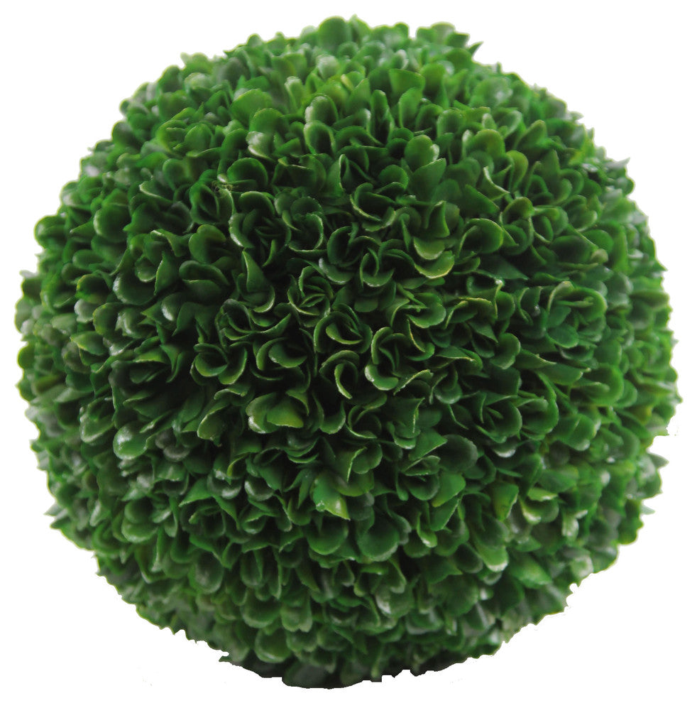 Artificial Boxwood Ball Topiary Plant 7.25"H, Green