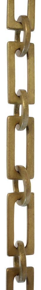 RCH Hardware Brass Rectangle Chandelier Chain, Various Finishes, Antique Brass,