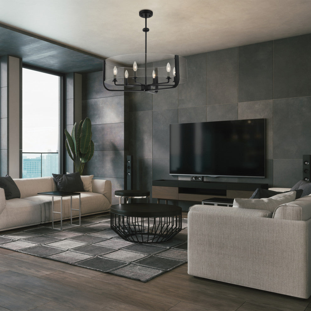 Transitional Chandelier, Black