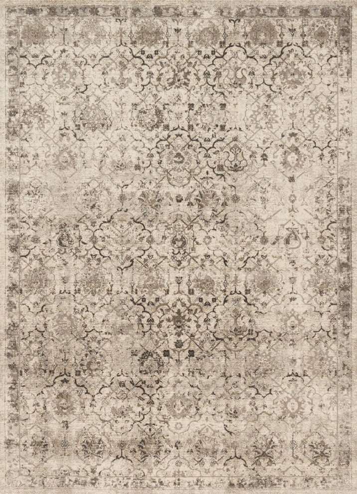 Durable Distressed Century Area Rug, Sand, 5'3"x7'6"