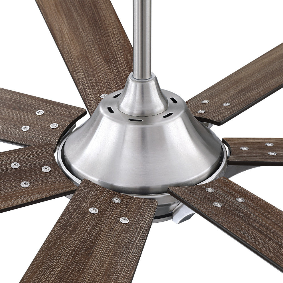 Whose Lamp 72-inch Large Ceiling Fan with Remote Control, Brushed Nikel