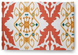 Bombay Medallion Soft Chenille Area Rug, Orange, 4'x6'