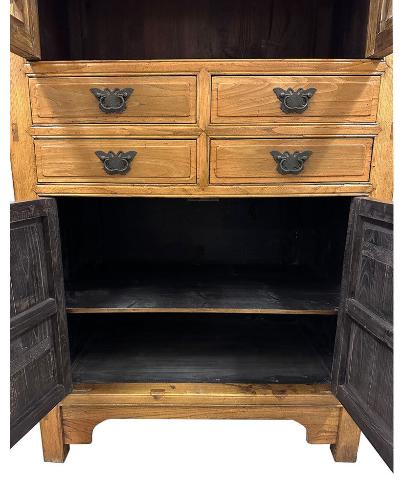 Consigned 20th Century Chinese Carved Cabinet With Carved doors