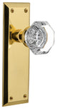 Single New York Plate With Waldorf Knob, Polished Brass