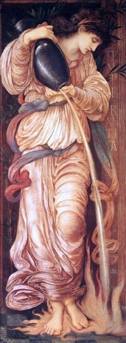 Sir Edward Burne-Jones Temperantia, 15"x30" Wall Decal Print