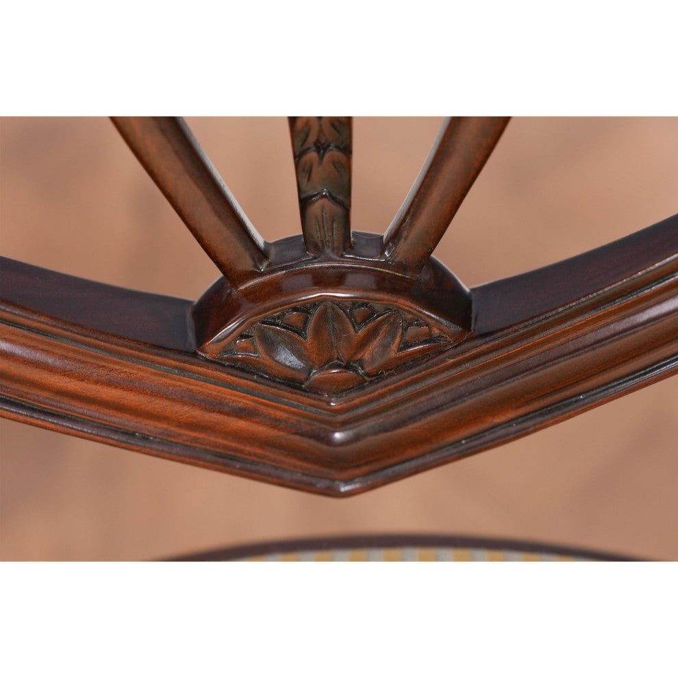 Solid Mahogany Shield Back Arm Chair