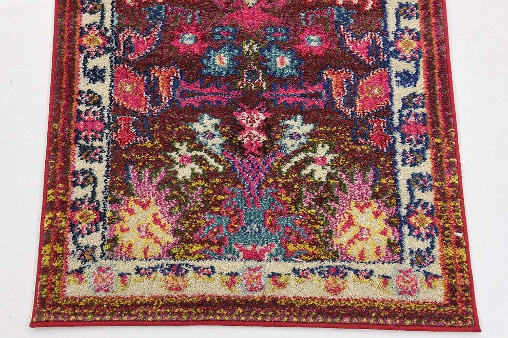 Unique Loom Multicolored Haven Medici 2' 2 x 6' 7 Runner Rug