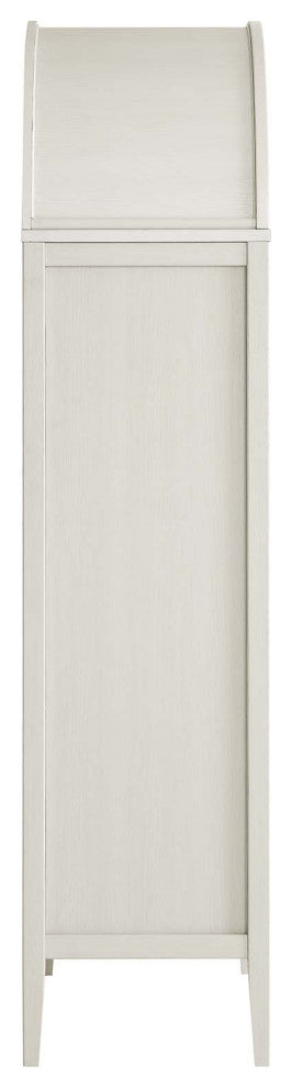 Nolan Tall Storage Display Cabinet - White Oak